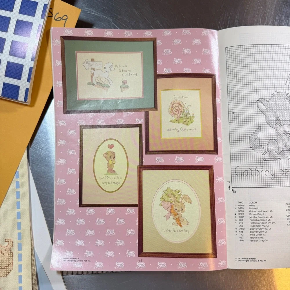 Precious Moments Fur-ever Friends Cross Stitch Pattern Book PM-5 Gloria & Pat